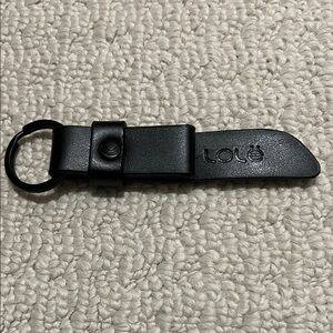 Black Leather Lole Keychain